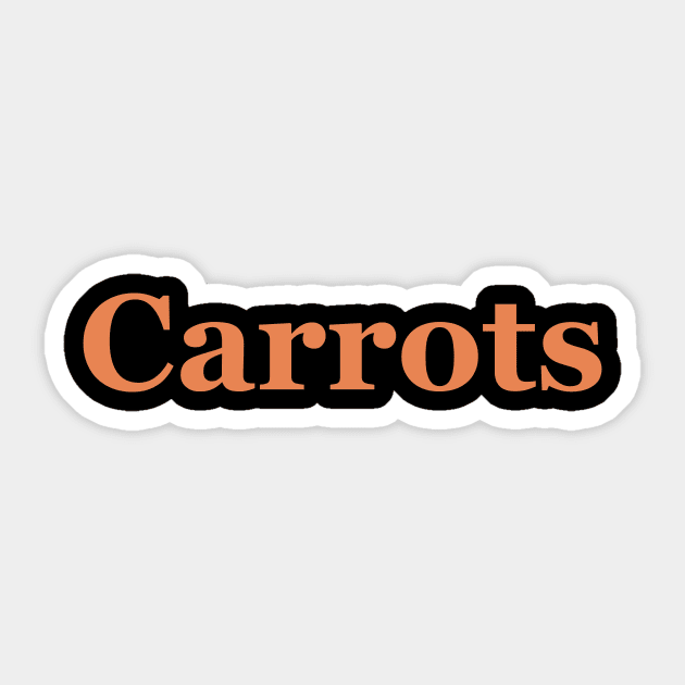 Carrots Sticker by NotesNwords